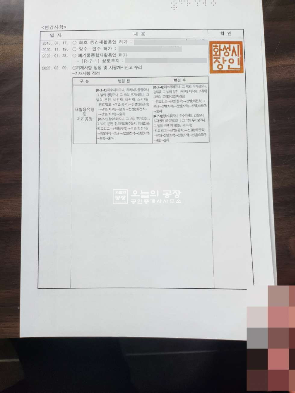 경기 화성만세구 서신면 부지2057평/건물357평/귀한자원순환시설매매/허가증양도양수조건 매매 매물번호 10258 사진 10